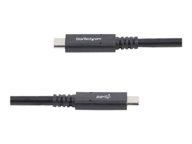 StarTech.com USB C to USB C Cable - 6 ft / 1.8m - 5A PD - USB-IF Certified - M/M - USB 3.0 5Gbps - USB C Charging Cable - USB Type C Cable (USB315C5C6) - USB cable - 24 pin USB-C (M) straight to 24 pin USB-C (M) straight - USB 3.0 - 5 A - 1.8 m - 4K support - black - for P/N: DK30C2DAGPD, DK30C2HAGPD, SV211HDUC, SV221HUC4K