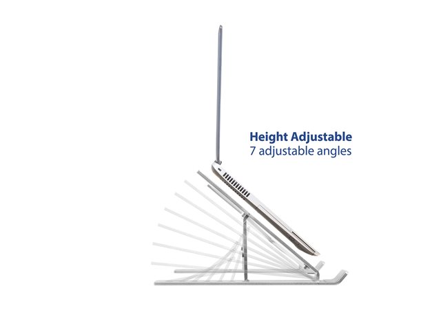 ACT - Stand - voor notebook - inklapbaar - aluminium - grijs - schermgrootte: tot 17,3\" - desktop