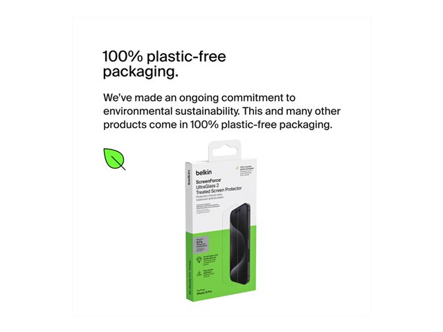 BELKIN ScreenForce Pro UltraGlass2 AM Screen Protection for iPhone 15 Pro