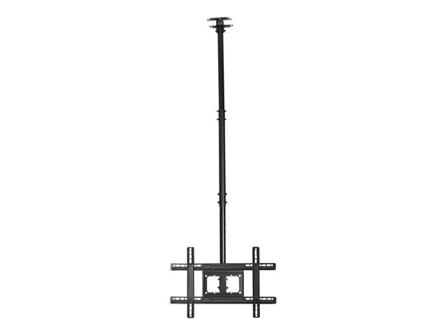 VISION Display Ceiling Mount - LIFETIME WARRANTY - fits monitors and displays 32-75\" with VESA sizes from 100 x 100 to 600 x 400 - distance from ceiling to centre of screen 707-1577 mm / 27.8-62.1\" - tilt adjustment -5 to 25 degrees - swivel adjustment 60 degrees - SWL 50 kg / 110 lb - cable management - black
