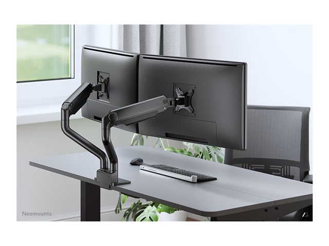 Neomounts DS70S-950BL2 - Mounting kit (2 mounting arms) - full-motion - for 2 monitors - aluminium - black - screen size: 17\"-35\" - desk-mountable