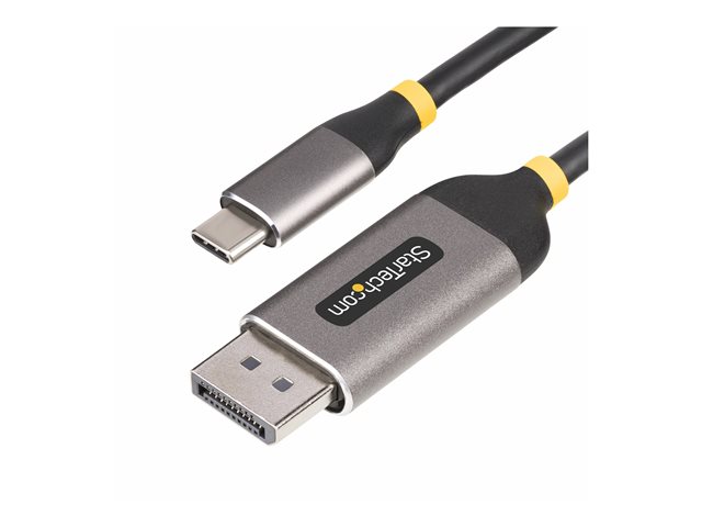 StarTech.com 10ft (3m) USB-C to DisplayPort Adapter Cable, 8K 60Hz - Adapter cable - 24 pin USB-C (M) to DisplayPort (M) latched - USB4 / Thunderbolt 3 / Thunderbolt 4 / DisplayPort 1.4 - 3 m - 8K60Hz support, 4K144Hz support - black, grey