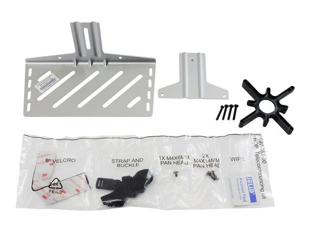 Ergotron StyleView Camera Shelf - Mounting component (bracket, shelf, mounting hardware, touch fastener strip, strap) - for video conference camera - silver - under-the-monitor