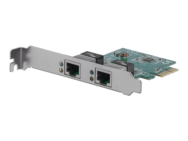 StarTech.com Dual Port Gigabit PCI Express Server Network Adapter Card - 1 Gbps PCIe NIC - Dual Port Server Adapter - 2 Port Ethernet Card (ST1000SPEXD4) - Network adapter - PCIe low profile - Gigabit Ethernet x 2 - for P/N: ET91000SM10, ET91000SM20