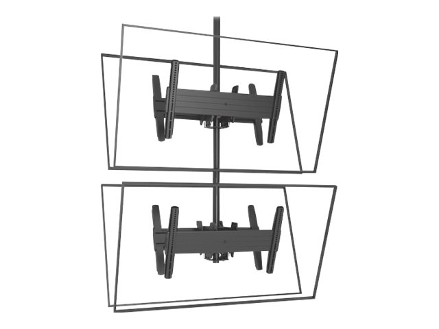 Chief Fusion LCB1X2U - Mounting kit (ceiling mount, column, 2 mounting brackets) - black - screen size: 32\"-60\" - ceiling mountable - TAA Compliant