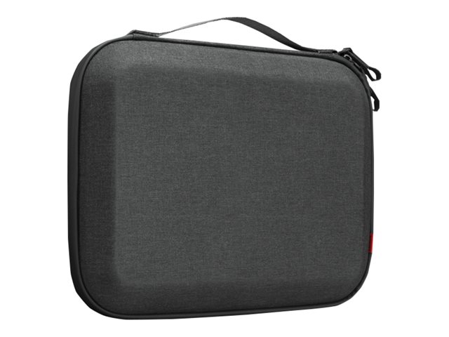 Lenovo Go - Hard case for mobile phone / earphones / notepad / cable / power adapter / pens / powerbank / mouse - polyester, recycled PET - dark grey - for ThinkCentre M75t Gen 2 11W5