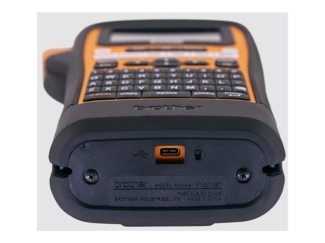 Brother P-Touch PT-E310BTVP - Labelmaker - B/W - thermal transfer - Roll (1.8 cm) - 180 dpi - up to 20 mm/sec - USB 3.0, Bluetooth 5.0 - cutter - mirror print, print preview - orange, black