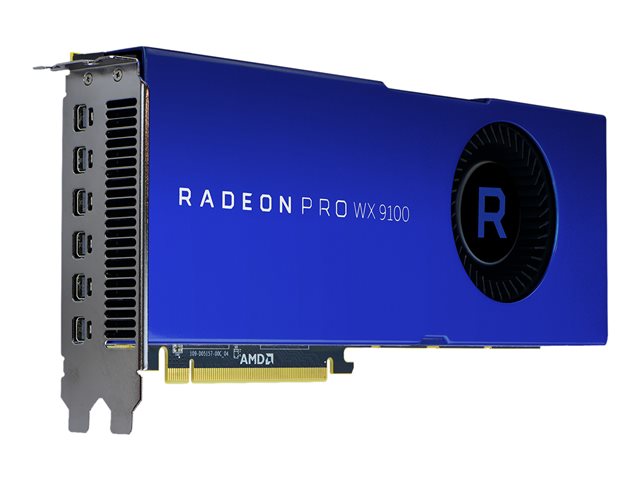 AMD Radeon Pro WX 9100 - Graphics card - Radeon Pro WX 9100 - 16 GB HBM2 - PCIe 3.0 x16 - 6 x Mini DisplayPort