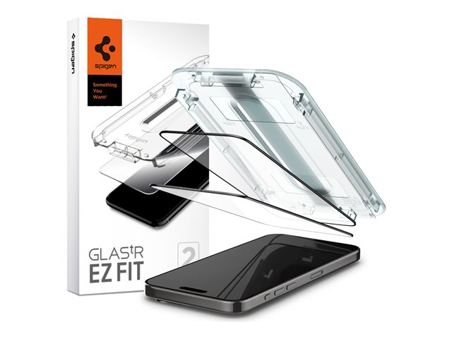 Spigen iPhone 15 Pro Glas.tR EZ Fit FC Black (2P)