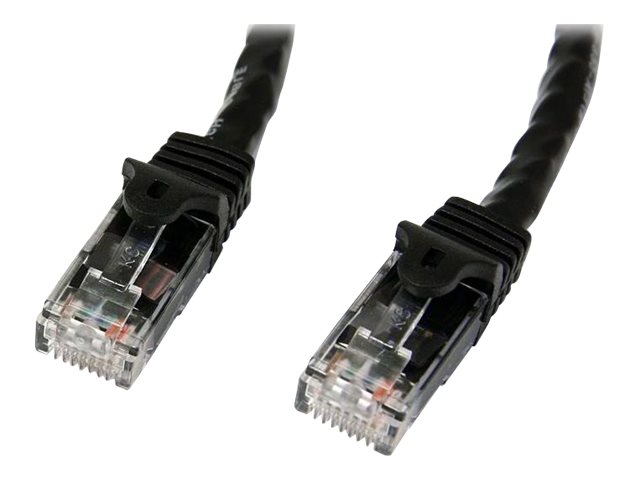 StarTech.com 5m CAT6 Ethernet Cable, 10 Gigabit Snagless RJ45 650MHz 100W PoE Patch Cord, CAT 6 10GbE UTP Network Cable w/Strain Relief, Black, Fluke Tested/Wiring is UL Certified/TIA - Category 6 - 24AWG (N6PATC5MBK) - Patch cable - RJ-45 (M) to RJ-45 (M) - 5 m - UTP - CAT 6 - molded, snagless - black