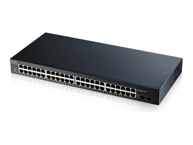 Zyxel GS1900-48 - Switch - smart - 48 x 10/100/1000 + 2 x Gigabit SFP - desktop, rack-mountable, wall-mountable
