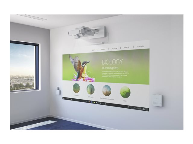 Epson EB-1485FI - 3LCD projector - 5000 lumens (white) - 5000 lumens (colour) - Full HD (1920 x 1080) - 16:9 - 1080p - ultra short-throw lens - 802.11a/b/g/n/ac wireless / LAN/ Miracast