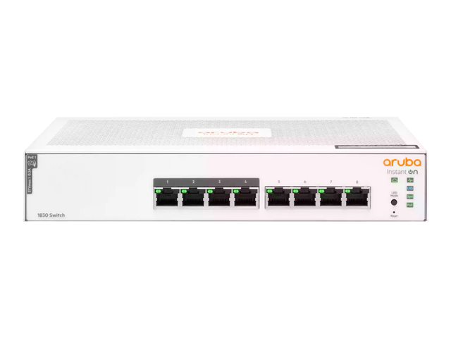 HPE Networking Instant On 1830 8G 4p Class4 PoE 65W Switch - Switch - smart - 4 x 10/100/1000 + 4 x 10/100/1000 (PoE+) - desktop, rack-mountable - PoE+ (65 W)
