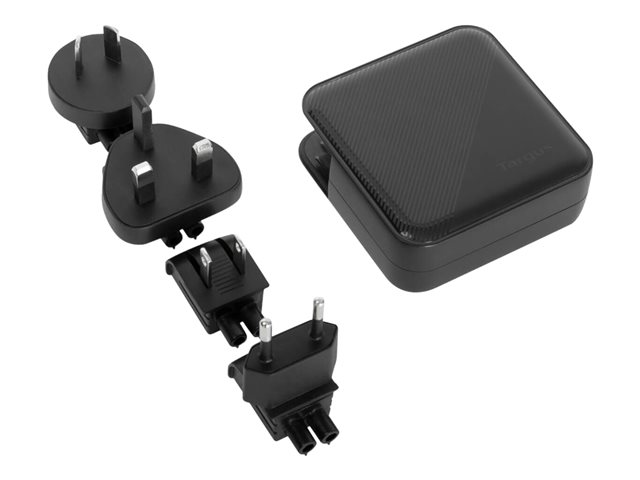 Targus - Power adapter - GaN - 100 Watt - PD - 4 output connectors (2 x USB-C, 2 x 9 pin USB Type A) - black