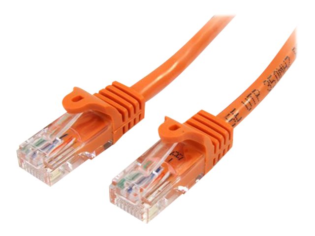 StarTech.com 0.5m Orange Cat5e / Cat 5 Snagless Ethernet Patch Cable 0.5 m - Patch cable - RJ-45 (M) to RJ-45 (M) - 50 cm - UTP - CAT 5e - stranded, snagless - orange