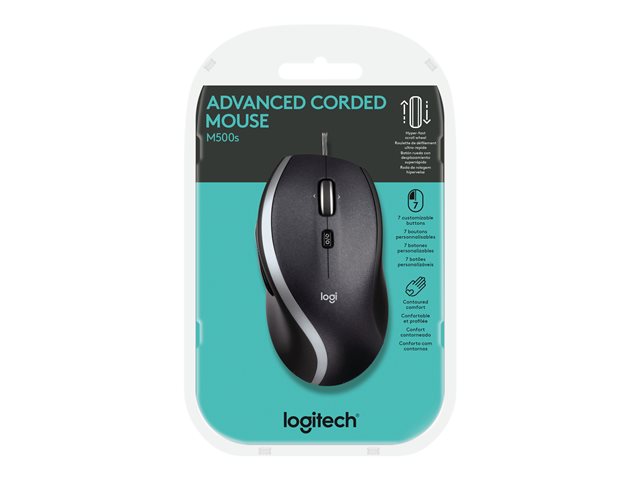 Logitech M500s Advanced Corded Mouse - Mouse - optical - 7 buttons - wired - USB