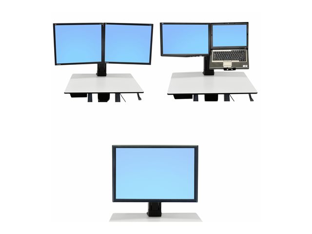 Ergotron WorkFit - Conversion kit - mounting component (pivot, interface plate) - for LCD display - Dual or LCD & Laptop to Single HD - screen size: up to 30\"