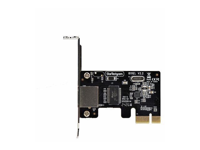 StarTech.com 1-Port Gigabit PCIe Network Adapter Card, TAA Compliant - Network adapter - PCIe low profile - Gigabit Ethernet x 1 - black - TAA Compliant