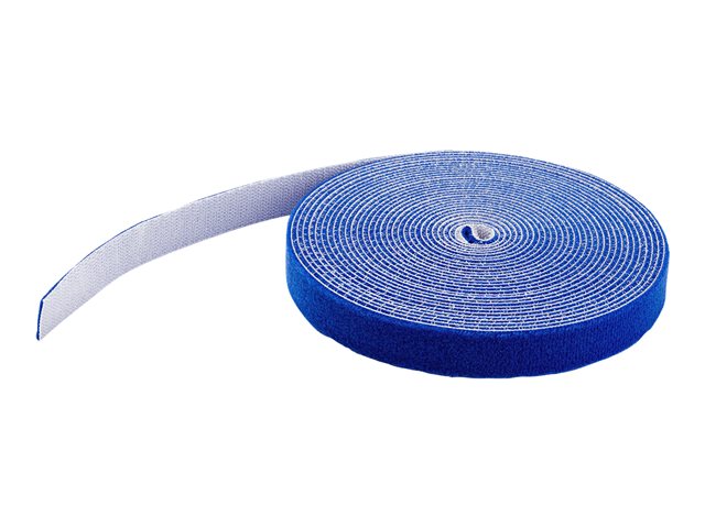 StarTech.com 25ft Hook and Loop Roll, Cut-to-Size Reusable Cable Ties, Bulk Industrial Wire Fastener Tape / Adjustable Fabric Wraps Blue / Resuable Self Gripping Cable Management Straps - Adjustable Loop Ties (HKLP25BL) - Hook & loop fastener - 7.62 m - blue - for P/N: CABSHF2POST2, HKLP25, HKLP25GN, HKLP25RD, HKLP25YW