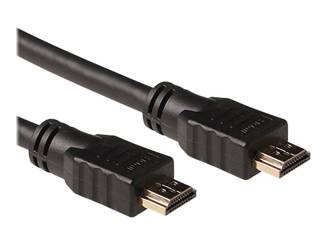 Ewent - HDMI-kabel met ethernet - HDMI male naar HDMI male - 1 m - drievoudig afgeschermd - zwart - 4K ondersteuning