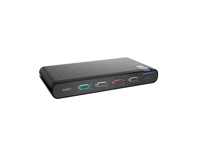 Belkin 4-Port Single Head DP/HDMI to DP/HDMI Video Secure Desktop KVM Switch PP4.0