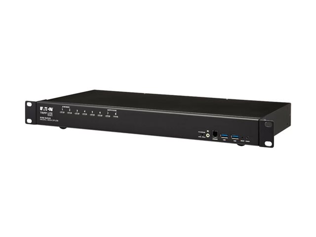 Eaton Tripp Lite series DisplayPort/USB KVM Switch 8-Port with Audio/Video and USB Peripheral Sharing, 4K 60 Hz, 1U Rack-Mount - KVM / audio / USB switch - 8 x KVM / audio / USB - 1 local user - rack-mountable