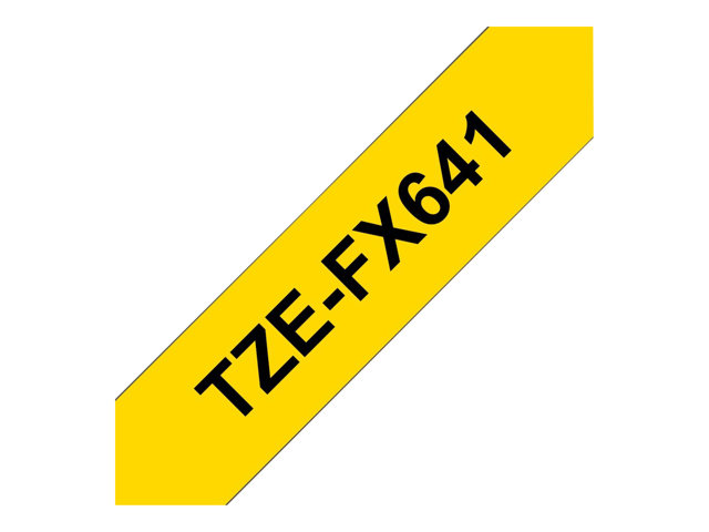 Brother TZe-FX641 - Black on yellow - Roll (1.8 cm x 8 m) 1 cassette(s) flexible tape - for Brother PT-D600, P-Touch PT-3600, D400, D450, D600, D800, E310, E550, H101, P900, P950