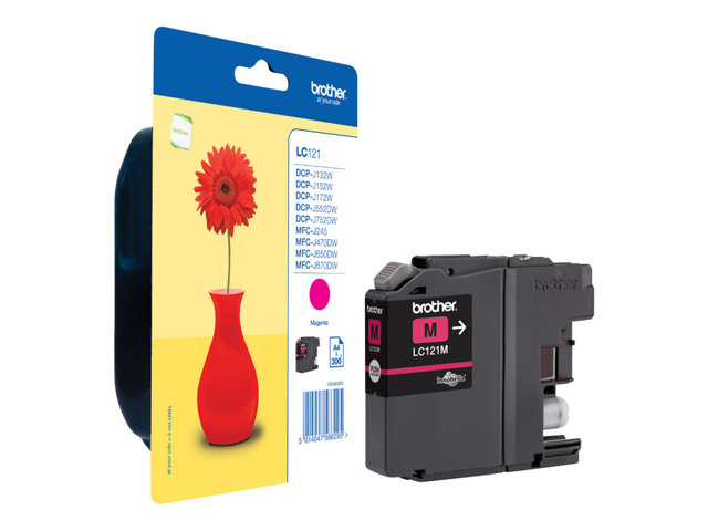 Brother LC121M - Magenta - original - ink cartridge - for Brother DCP-J100, J105, J132, J152, J552, J752, MFC-J245, J470, J650, J870