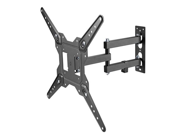 VISION Display Wall Arm Mount - LIFETIME WARRANTY - fits display 37-60\" with VESA sizes up to 400 x 400 - 3 degree tilt up, 10 degree tilt down - reach from wall 60-382 mm, 2.4-15.0\" - thumbscrews - SWL 25 kg, 55 lb - black