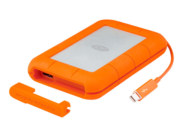LaCie Rugged Thunderbolt - Solid state drive - 1 TB - external (portable) - USB 3.0 / Thunderbolt - 256-bit AES