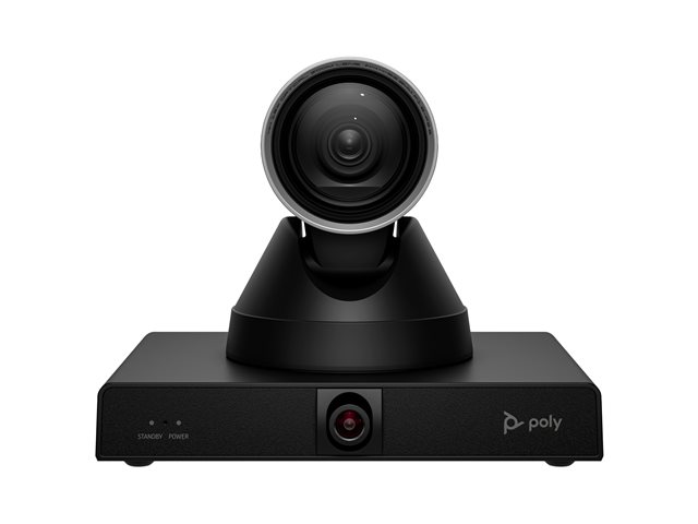 HP Poly Studio E60 - Conference camera - PTZ - colour - 2 x 8 MP - 3840 x 2160 - 4K UHD (3840 x 2160), 2160p - audio - LAN - USB - DC 12 V / PoE Plus - TAA Compliant
