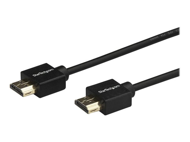 StarTech.com 6.6ft (2m) HDMI 2.0 Cable, 4K Premium Certified High Speed HDMI Cable with Ethernet, 4K 60Hz HDR10, Ultra HD HDMI Cable, Long HDMI Cable/Cord for TV/Monitor/Laptop/PC - HDMI to HDMI Video Cable - M/M - HDMI cable - HDMI male to HDMI male - 2 m - black - for P/N: ST122HD202, ST124HD202, TB32HD24K60, TB3DKM2HDL