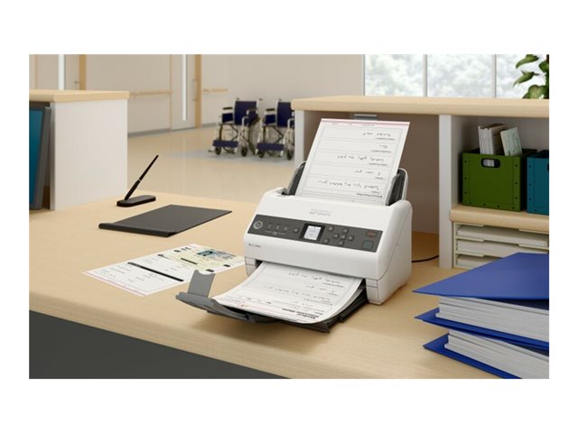 Epson WorkForce DS-730N - Document scanner - Contact Image Sensor (CIS) - Duplex - A4/Legal - 600 dpi x 600 dpi - up to 40 ppm (mono) / up to 40 ppm (colour) - ADF (100 sheets) - up to 4500 scans per day - USB 2.0, Gigabit LAN