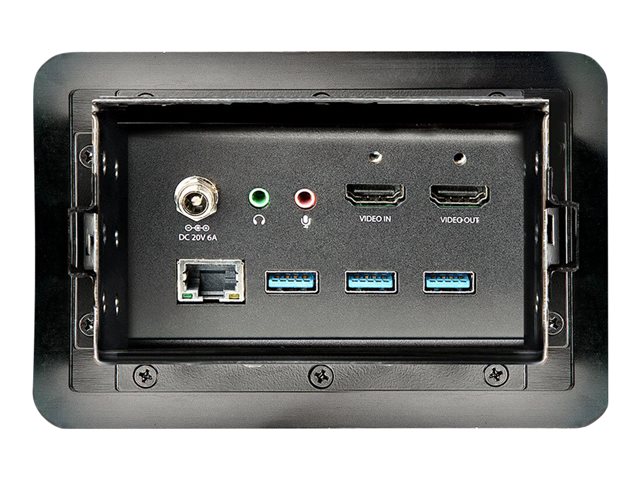 StarTech.com Conference Room Docking Station, Universal Laptop Dock, 4K HDMI, 60W Power Delivery, USB Hub, GbE, Audio, In-Table Connectivity Box For Huddle/Boardroom Collaboration Space - For Teams & Zoom Calls - Docking station - USB-C / USB 3.0 - HDMI - 1GbE - TAA Compliant