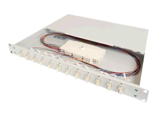 FO splice box 1U equipped 24xLC DX OM3