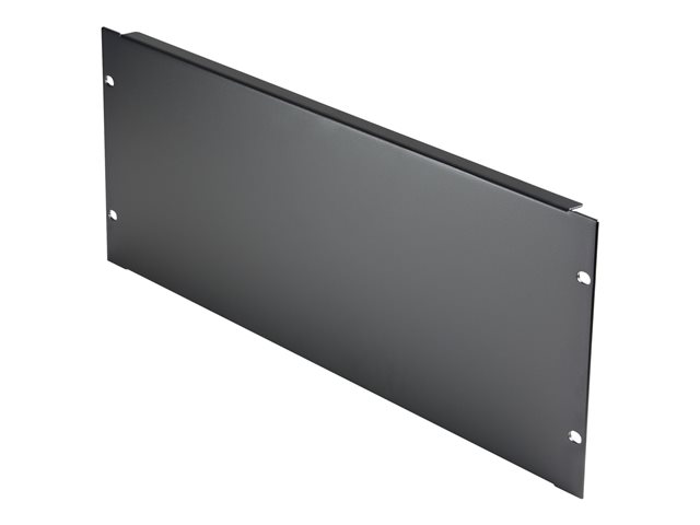 StarTech.com 4U Blank Panel for 19 inch Rack, Rack Mount Blanking Panel for Server/Network Racks & Cabinets, 4RU Rackmount Filler Panel/Spacer/Plates, Solid Panel, Cold-Rolled Steel, Black - 4U Blanking Panel (RKPNL4U) - Rack blanking panel - black - 4U - 19\"