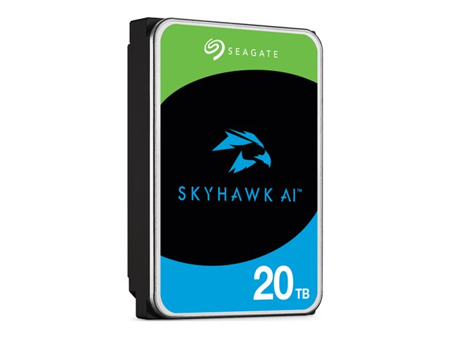 Seagate SkyHawk AI ST20000VE003 - Hard drive - 20 TB - internal - 3.5\" - SATA 6Gb/s - buffer: 512 MB - with 3 years Seagate Rescue Data Recovery