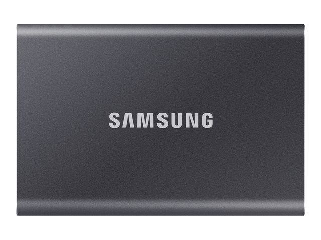 Samsung T7 MU-PC1T0T - Solid state drive - encrypted - 1 TB - external (portable) - USB 3.2 Gen 2 (USB-C connector) - 256-bit AES - titan grey
