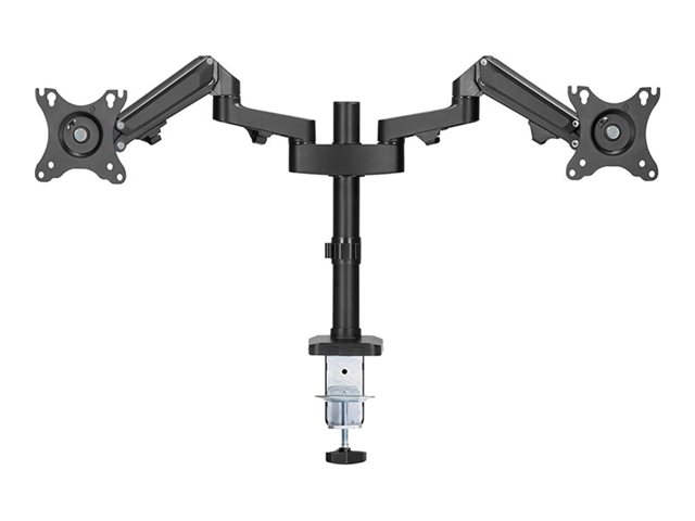 Neomounts DS70-750BL2 - Mounting kit (desk mount) - full-motion adjustable dual arm - for 2 LCD displays - black - screen size: 17\"-27\" - clamp mountable, grommet