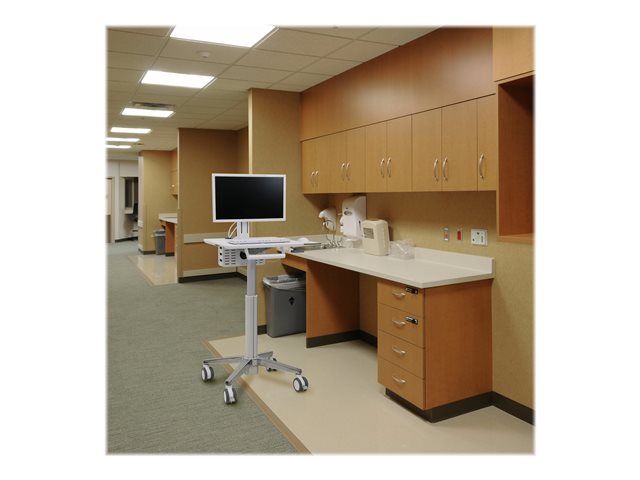 Ergotron StyleView Lean WOW SV10 - Cart - light-duty - for LCD display / PC equipment - medical - white, aluminium - screen size: up to 24\"