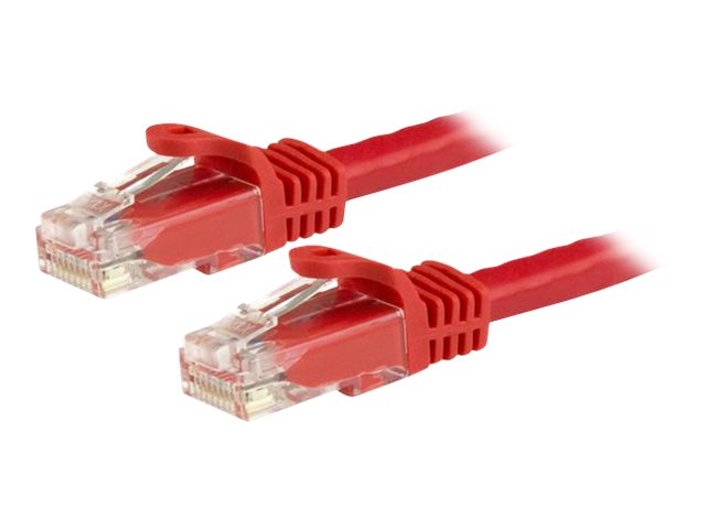 StarTech.com 50cm CAT6 Ethernet Cable, 10 Gigabit Snagless RJ45 650MHz 100W PoE Patch Cord, CAT 6 10GbE UTP Network Cable w/Strain Relief, Red, Fluke Tested/Wiring is UL Certified/TIA - Category 6 - 24AWG (N6PATC50CMRD) - Network cable - RJ-45 (M) to RJ-45 (M) - 50 cm - UTP - CAT 6 - molded, snagless, stranded - red