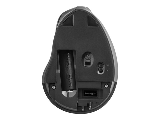 Kensington Pro Fit Ergo Vertical Wireless Mouse - Vertical mouse - ergonomic - right-handed - 6 buttons - wireless - 2.4 GHz - USB wireless receiver - black