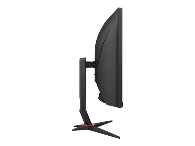 AOC Gaming CU34G2X/BK - G2 Series - LED monitor - gaming - curved - 34" (34" viewable) - 3440 x 1440 WQHD @ 144 Hz - VA - 300 cd/m² - 3000:1 - 1 ms - 2xHDMI, DisplayPort - textured black, textured red