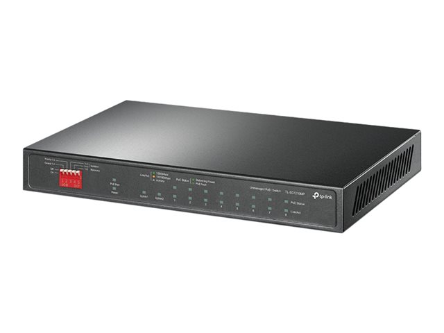 TP-Link TL-SG1210MP V2 - Switch - unmanaged - 8 x 10/100/1000 (PoE+) + 1 x 10/100/1000 (uplink) + 1 x Gigabit SFP (uplink) - desktop, wall-mountable - PoE+