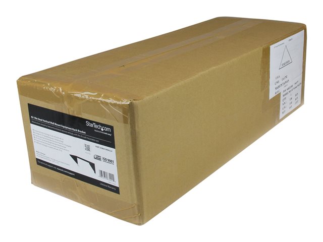 StarTech.com 4U Wall Mount Patch Panel Bracket - 19 inch Steel Vertical Mounting Bracket for Network and Data Equipment (RK419WALLV) - Mounting bracket - wall mountable - black - 4U - 19\"