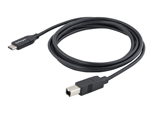 StarTech.com 2m 6ft USB C to USB B Cable - USB 2.0 - USB Type C Printer Cable M/M - USB 2.0 Type-C to Type-B Cable (USB2CB2M) - USB cable - 24 pin USB-C (M) to USB Type B (M) - Thunderbolt 3 / USB 2.0 - 2 m - black