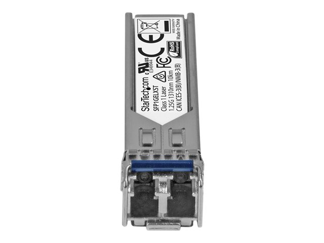 StarTech.com Juniper SFP-1GE-LX Compatible SFP Module, 1000BASE-LX, 1GbE Single Mode (SMF) Fiber SMF Optic Transceiver, 1GE Gigabit Ethernet SFP, LC Connector, 10km, 1310nm, DDM, Mini GBIC - Lifetime Warranty (SFP1GELXST) - SFP (mini-GBIC) transceiver module (equivalent to: Juniper EX-SFP-1GE-LX) - 1GbE - 1000Base-LX - LC single-mode - up to 10 km - 1310 nm