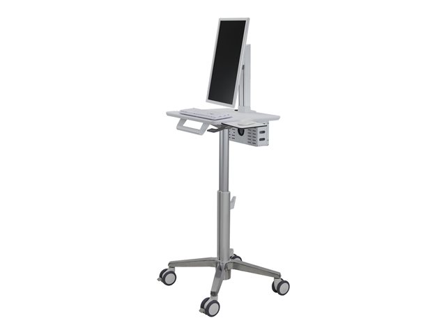 Ergotron StyleView Lean WOW SV10 - Cart - light-duty - for LCD display / PC equipment - medical - white, aluminium - screen size: up to 24\"