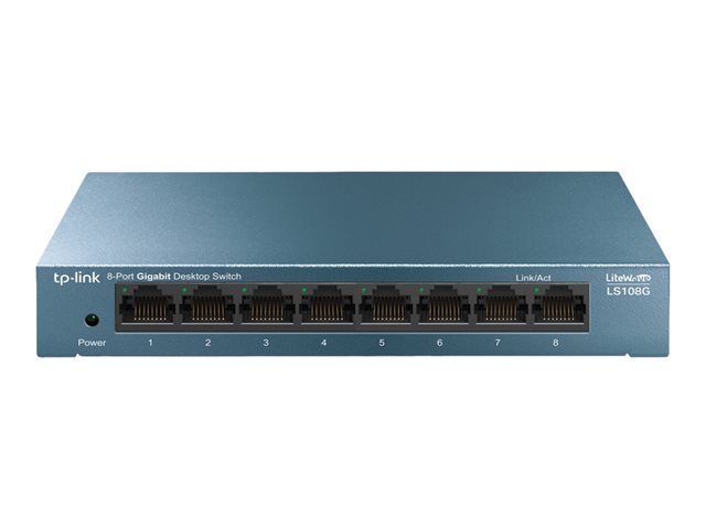 TP-Link LiteWave LS108G - Switch - unmanaged - 8 x 10/100/1000 - desktop - AC 220 V