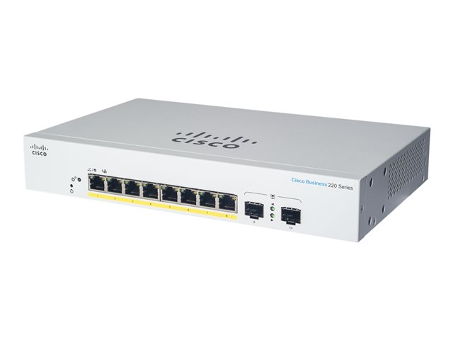 CBS220 Smart 8-port GE PoE Ext PS 2x1G